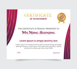 modern luxury and elegant vector certificate design template