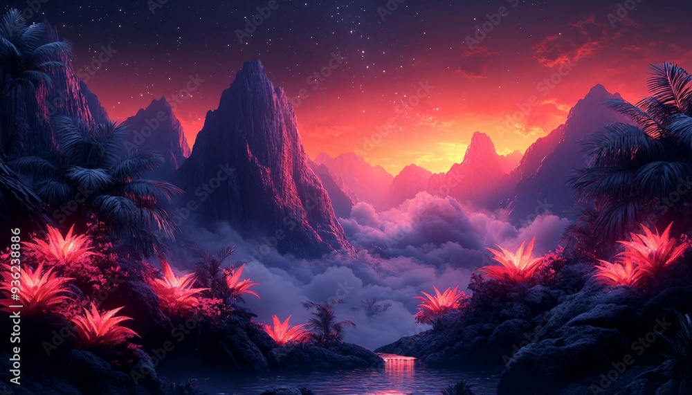Wall mural interactive website background with a clean, responsive layout and subtle animations,