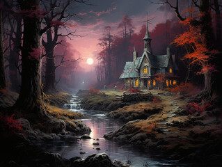 Superb haunted house in the woods