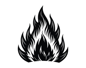 Fire icon collection. Fire flame symbol. Vector illustration.