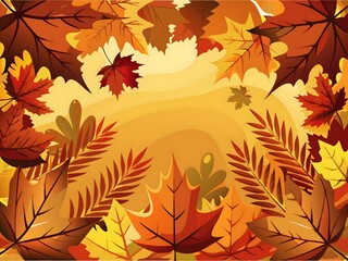 Autumn Leaves Vibrant Colors Nature Background Scenic Artwork