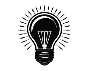 Light bulb illustration Isolated On White Background Vector.