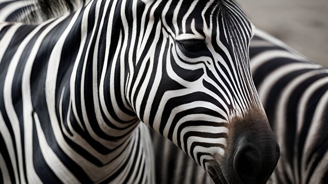 Zebra stripe pattern, bold black and white, organic shapes, wild energy