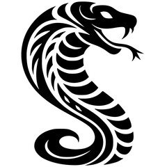 Silhouette of king cobra