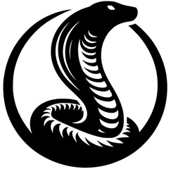 Fototapeta premium Silhouette of king cobra