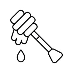 honey dipper leneal icon vector stock illustration