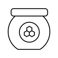 honey jar leneal icon vector stock illustration