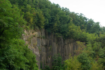 An old abandoned marble quarry in the Apuan Alps, Versilia, Tuscany