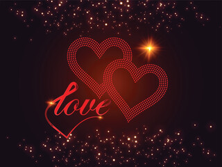 Rhinestone with Valentine's Day applique for t-shirt hot-fix transfer, Rhinestone print for textile clothes fashion, Trendy crystal studs apparel - Vector. bursting lights lens flare effect background