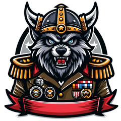 Obraz premium Wolf head mascot