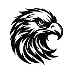 Eagle Face Silhouette, Bald Eagle Head Silhouette Vector Art Eagle face Silhouettes Clipart