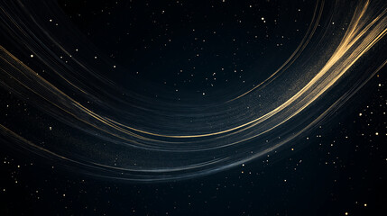 Obraz premium A minimalist and dynamic digital illustration depicting the concept of time travel through different dimensions, with swirling lines representing paths in space-time that branch off into various galax