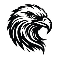 Eagle Face Silhouette, Bald Eagle Head Silhouette Vector Art Eagle face Silhouettes Clipart