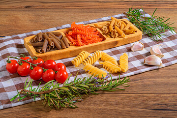 Rustic Pasta Trio on Wooden Platter