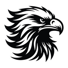 Eagle Face Silhouette, Bald Eagle Head Silhouette Vector Art Eagle face Silhouettes Clipart