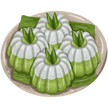 Puteri Ayu  Watercolor Indonesian Snack 