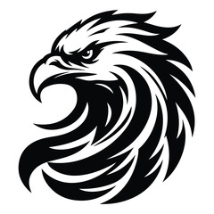 Eagle Face Silhouette, Bald Eagle Head Silhouette Vector Art Eagle face Silhouettes Clipart
