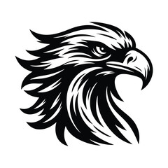 Eagle Face Silhouette, Bald Eagle Head Silhouette Vector Art Eagle face Silhouettes Clipart