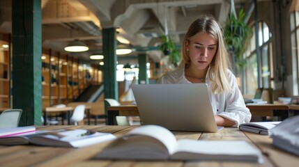 The student with laptop.