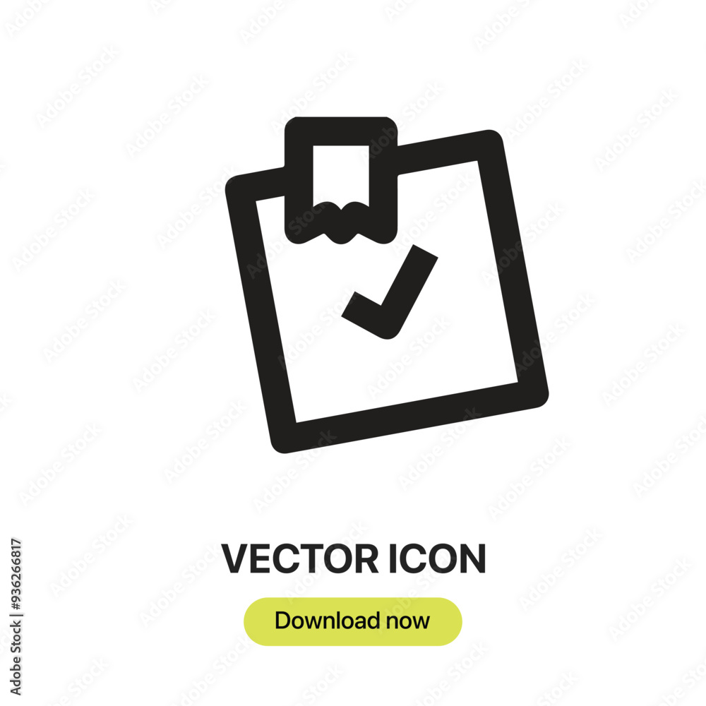 Poster sticky note icon vector. linear-style sign for mobile concept and web design. sticky note symbol ill