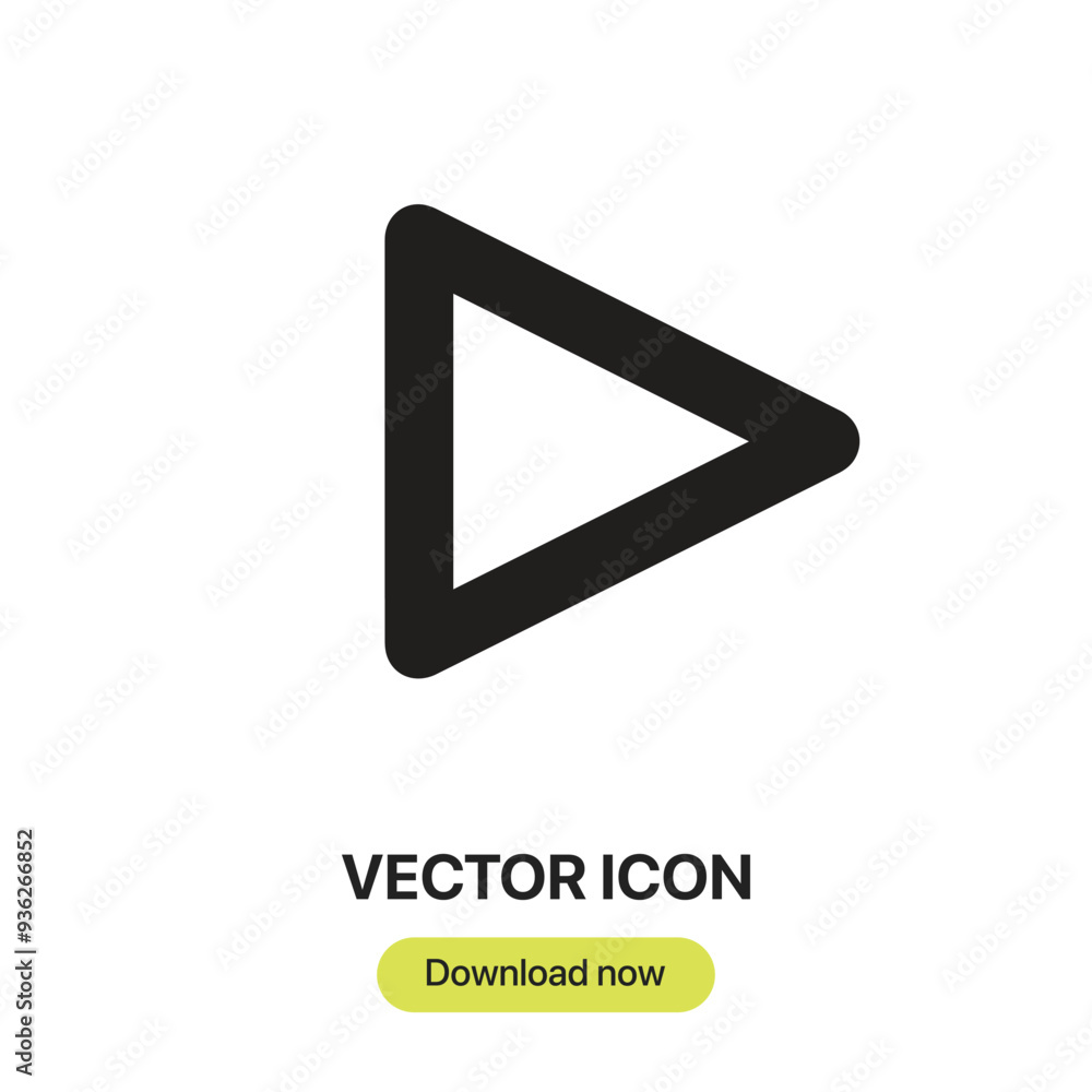 Aufkleber play icon vector. linear-style sign for mobile concept and web design. play symbol illustration. pix