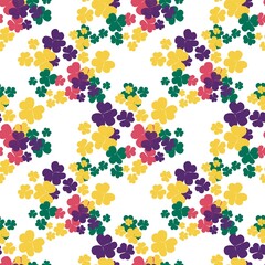seamless leaves and flowers pattern design for background, wallpaper, fabric.