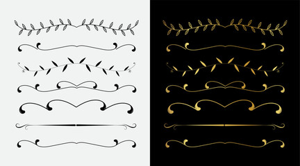 vector illustration big set of dividers 