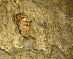 Máscara en la casa de Neptuno en Herculano