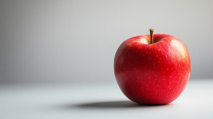 Red Apple on Light Background