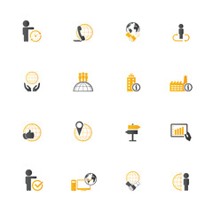 Universal business management and human resources icon set. Universal icons for web and mobile. Vector.
