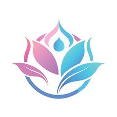 Elegant beauty logo featuring a floral element in a minimalist style, perfect for skincare, salon, wellness, and natural cosmetic branding design