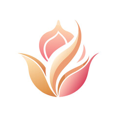 Elegant beauty logo featuring a floral element in a minimalist style, perfect for skincare, salon, wellness, and natural cosmetic branding design