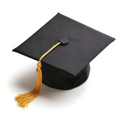 graduation cap isolated on white