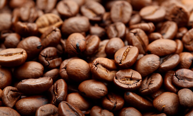 Naklejka premium coffee beans background