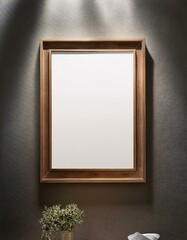 Mockup poster frame close up, 3d render