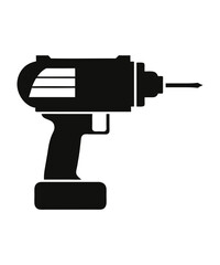 Drill silhouette vector illustration.