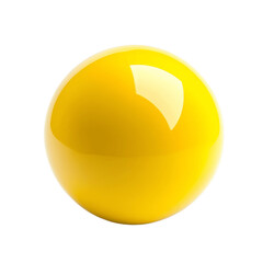 Yellow ball isolated on transparent background