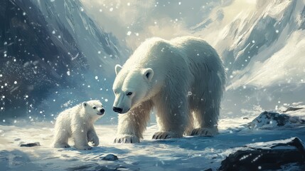 "Winter Wonderland with Polar Bears"
