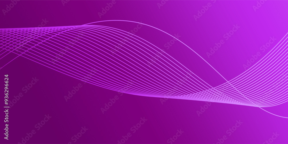 Poster purple gradient wavy backgrou...