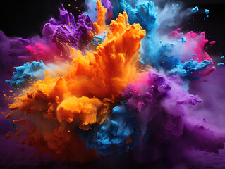 Purple and pink colored powder with a purple background.