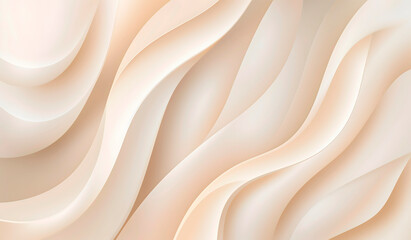 Obraz premium background with flowing abstract waves in soft beige, great for enhancing the visual appeal of websites,or as a refined background in corporate advertising materials