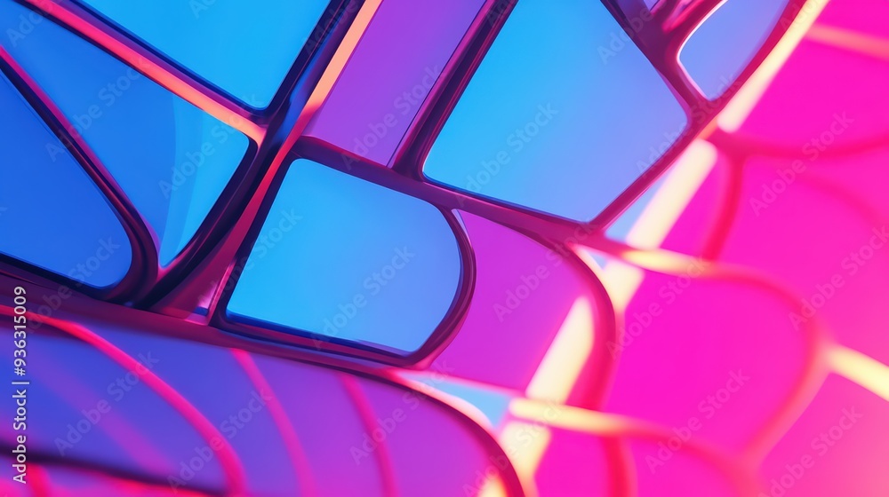 Poster vibrant abstract design featuring bold colors and dynamic shapes, creating a modern aesthetic for ar