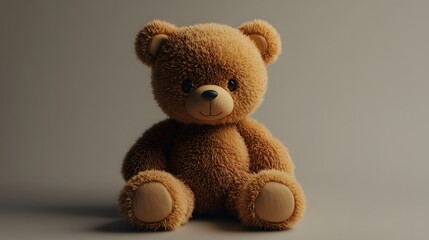 Obraz premium Niedlicher realistisch animierter Teddybär im Freien