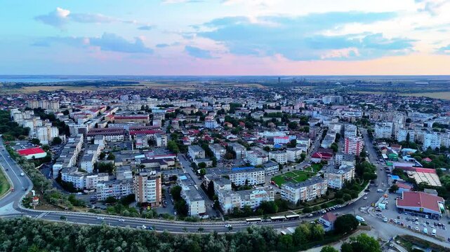 Panoramic view of Navodari at sunset