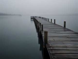 Fototapeta premium Foggy Pier.