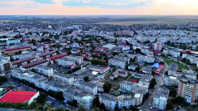 Aerial view of Navodari town near Constanta, Romania