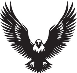 Majestic Eagle Bird Vector art Illustration and silhouettes style with white background