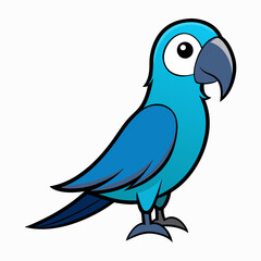 Obraz premium A cartoon illustration of a parrot , flat vector design