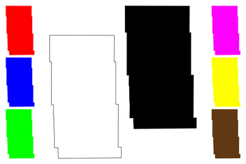 Sheridan County, Nebraska (U.S. county, United States of America, USA, U.S., US) map vector illustration, scribble sketch Sheridan map