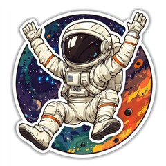 Astronaut floating in space